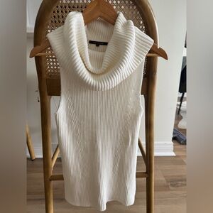 Knit Vest with cowl neck